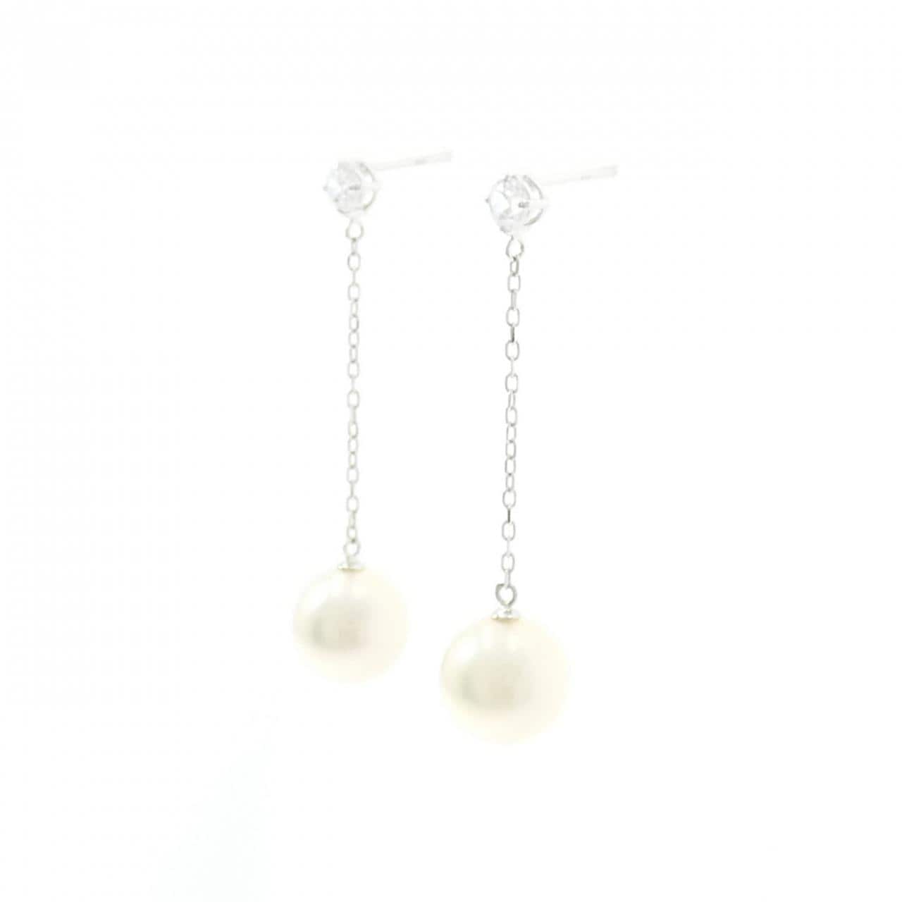 K10WG 淡水パール ピアス 7.5mm