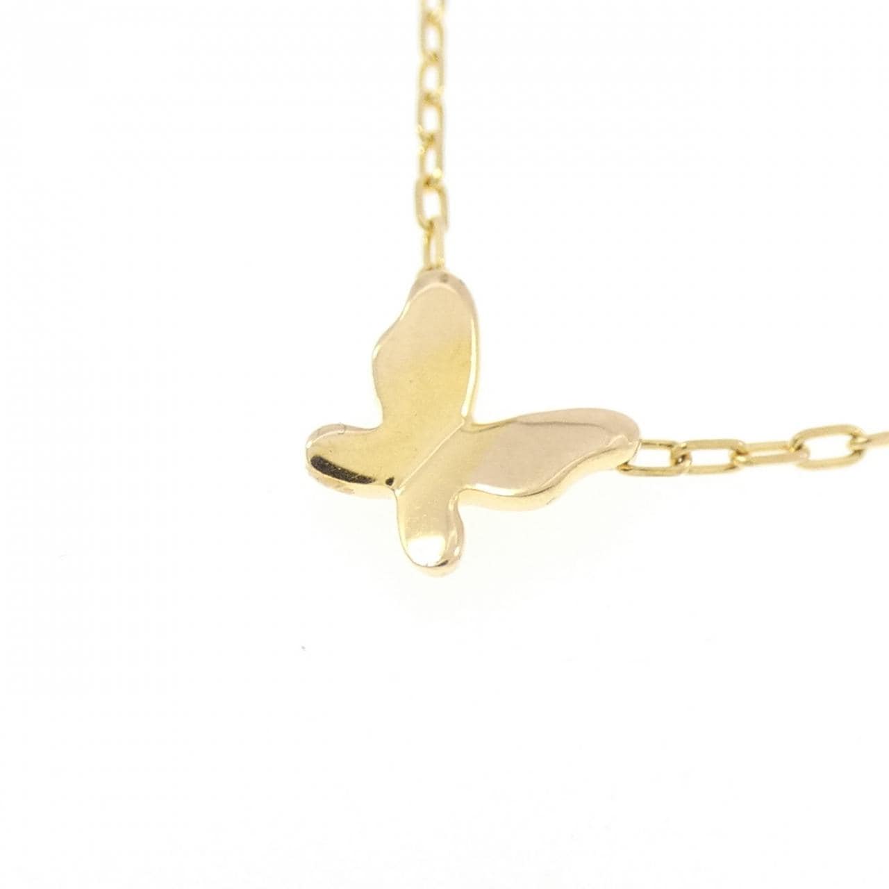 K18YG バタフライ ネックレス