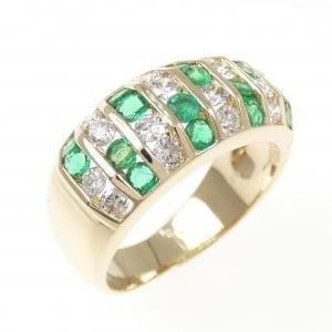 K18YG エメラルド リング 0.65CT
