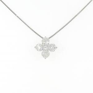 PT900/PT850 フラワー ダイヤモンド ネックレス 2.013CT
