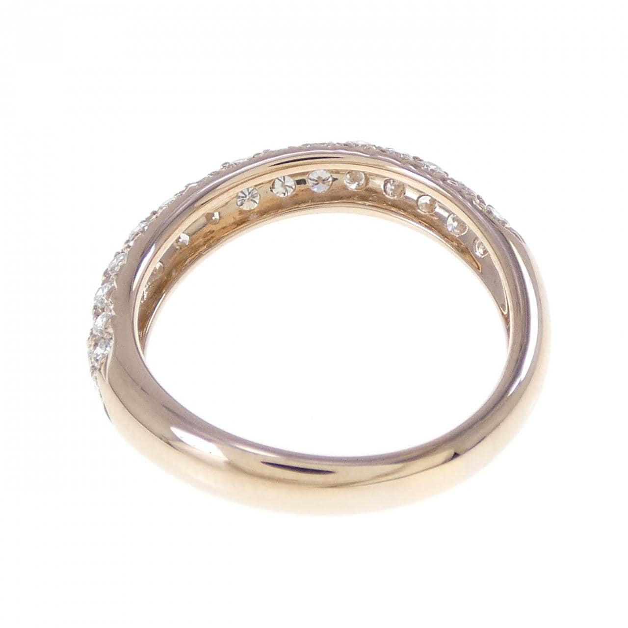 K18PG パヴェ ダイヤモンド リング 0.60CT