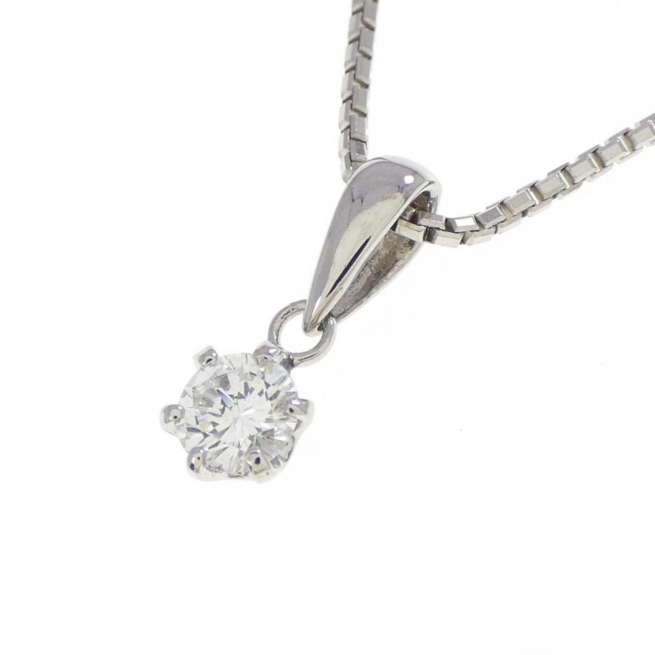 PT900/PT850 Solitaire Diamond Necklace 0.21CT