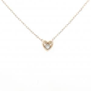 K10PG ハート ダイヤモンド ネックレス 0.07CT