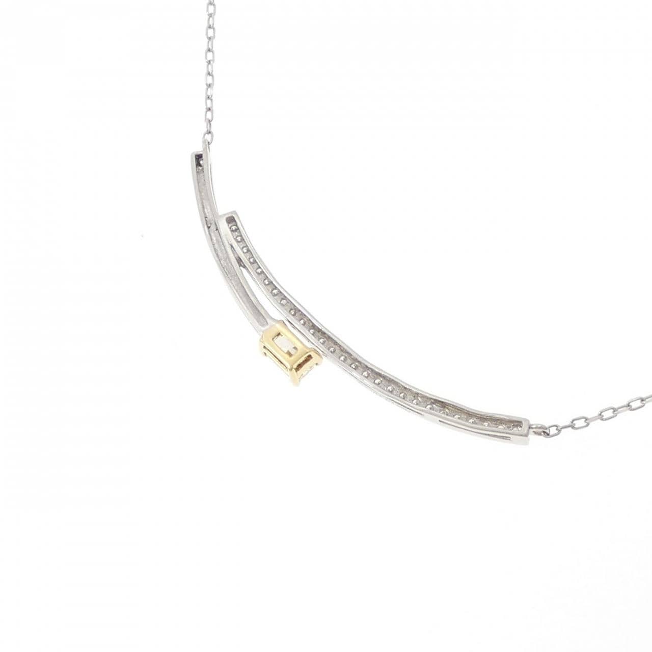 PT900/K18YG/PT850 ダイヤモンド ネックレス 0.271CT
