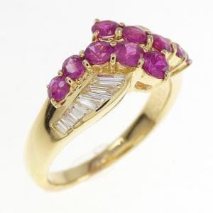K18YG ルビー リング 0.91CT