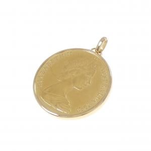 K18YG(枠) コイン ペンダント