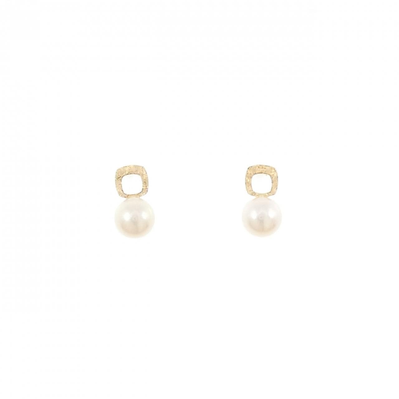 【新品】K18YG 淡水パール ピアス