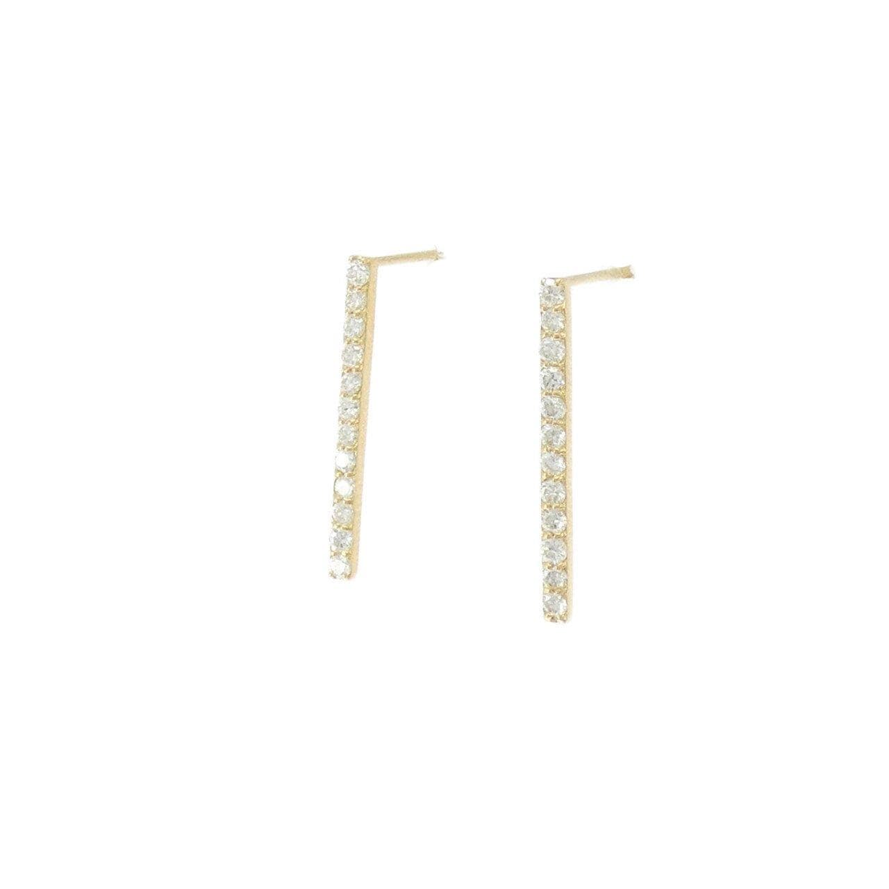 [再加工款] K18YG钻石耳环0.40CT