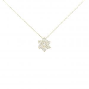 K18YG フラワー ダイヤモンド ネックレス 0.50CT