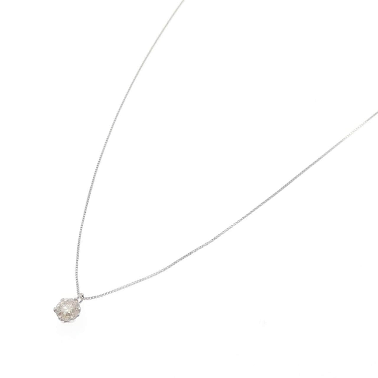 PT900/PT850 ソリティア ダイヤモンド ネックレス 0.30CT