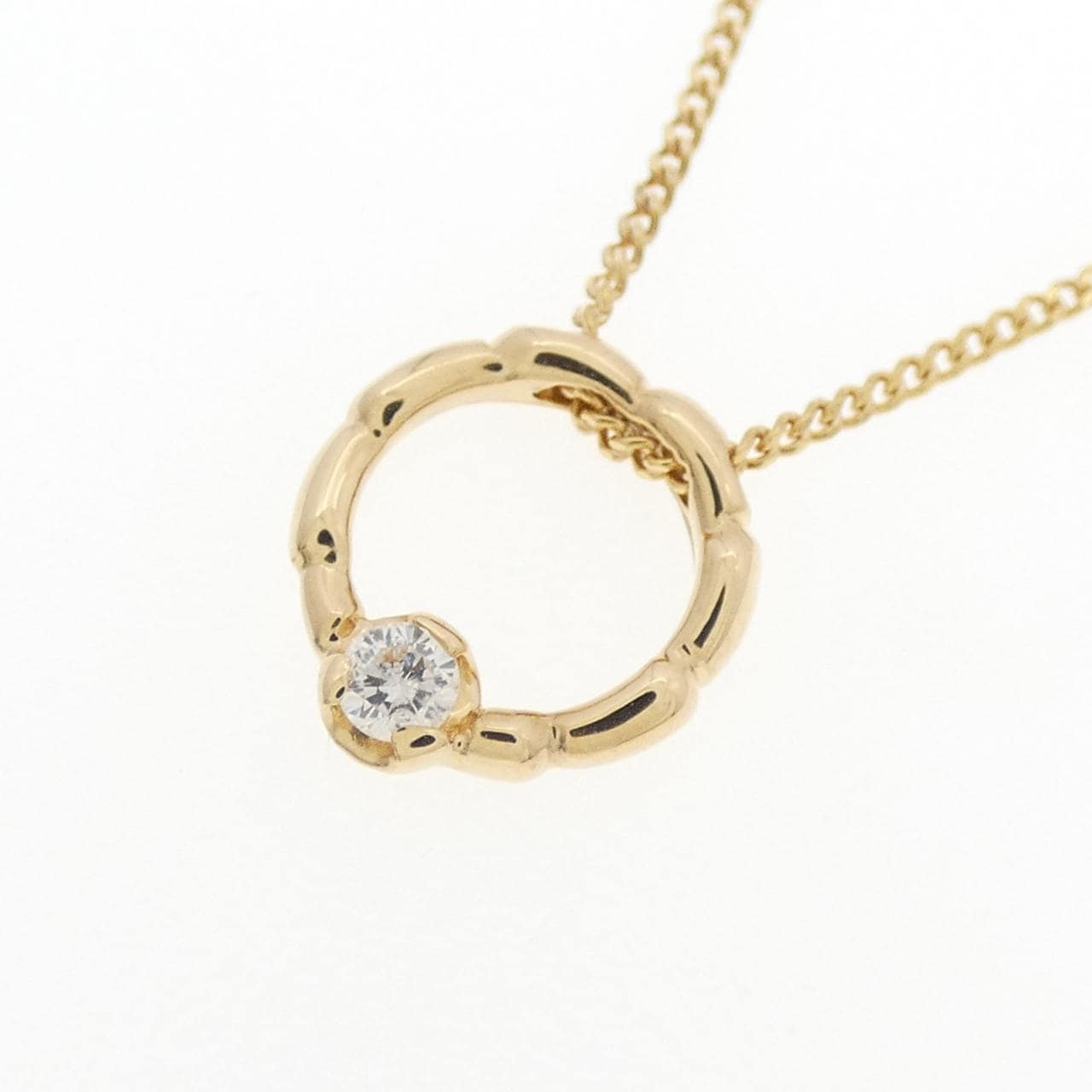 K18YG ダイヤモンド ネックレス 0.04CT