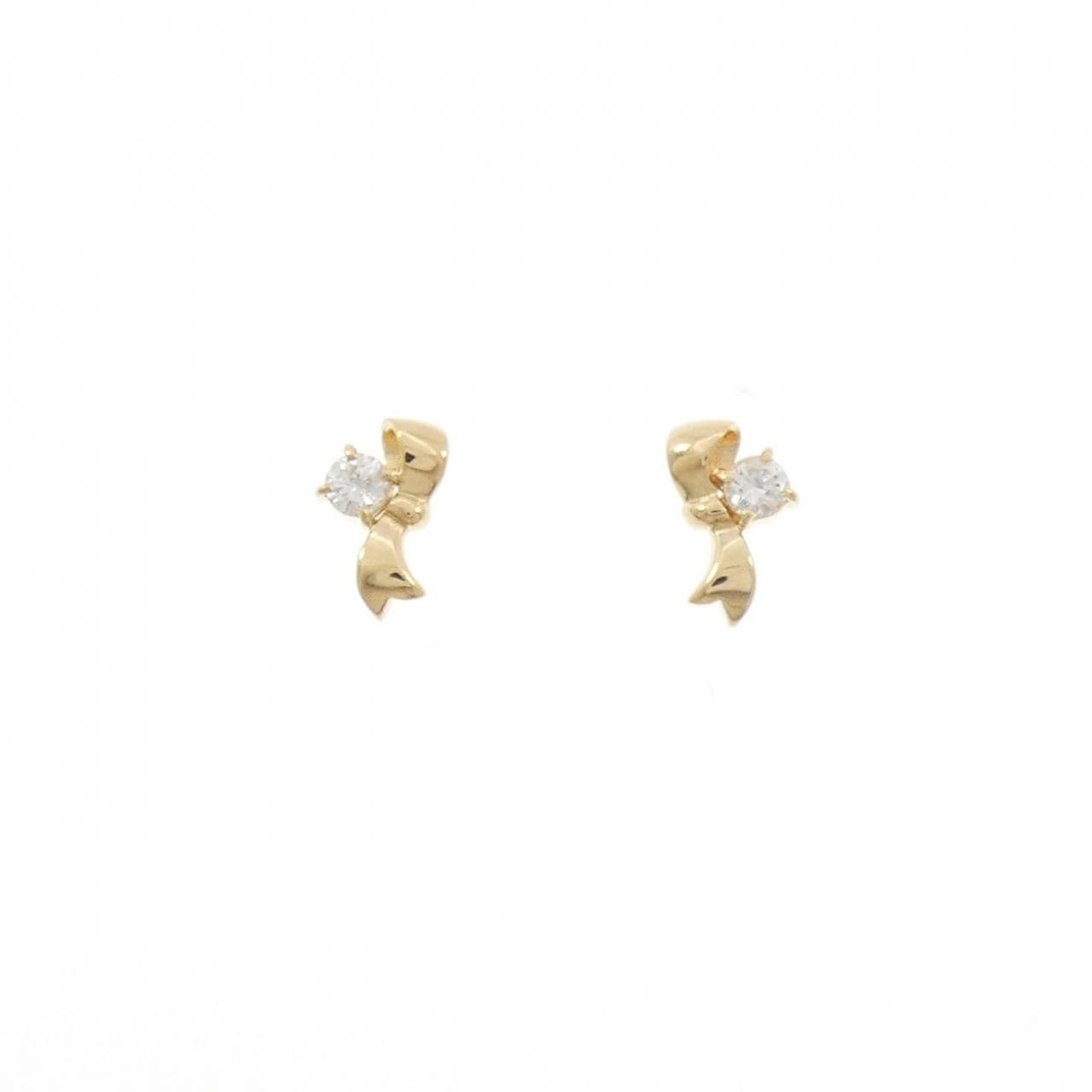 K18YG ダイヤモンド ピアス 0.16CT