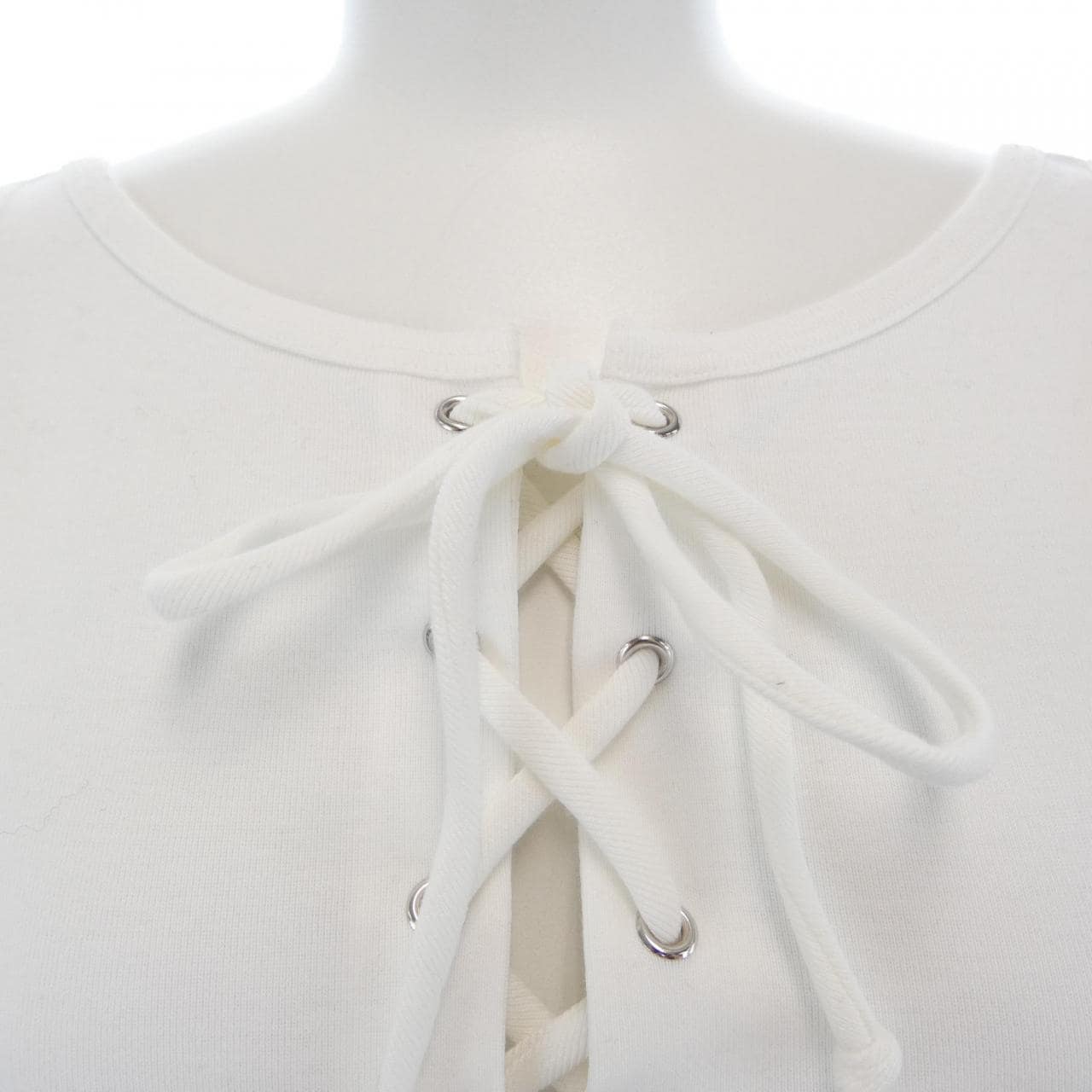 プラダ PRADA トライアングルロゴ レース付コットンタンクトップ 39603 SOOO 10Z0 タンクトップ