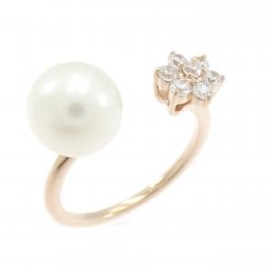K10PG フラワー 淡水パール リング 8.5mm
