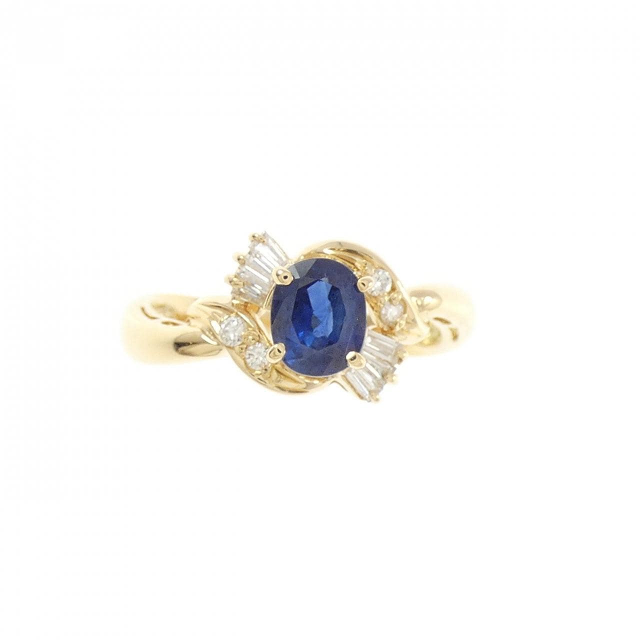 K18YG藍寶石戒指0.11CT