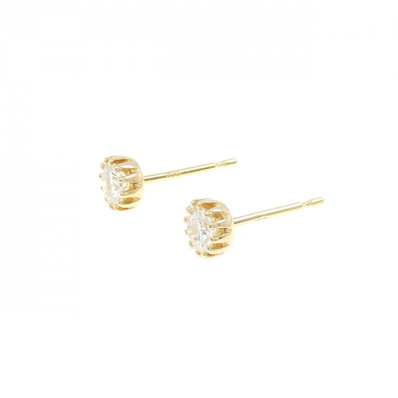 【リメイク】K18YG/ST ダイヤモンド ピアス 0.216CT 0.239CT G VS2 VG-GOOD
