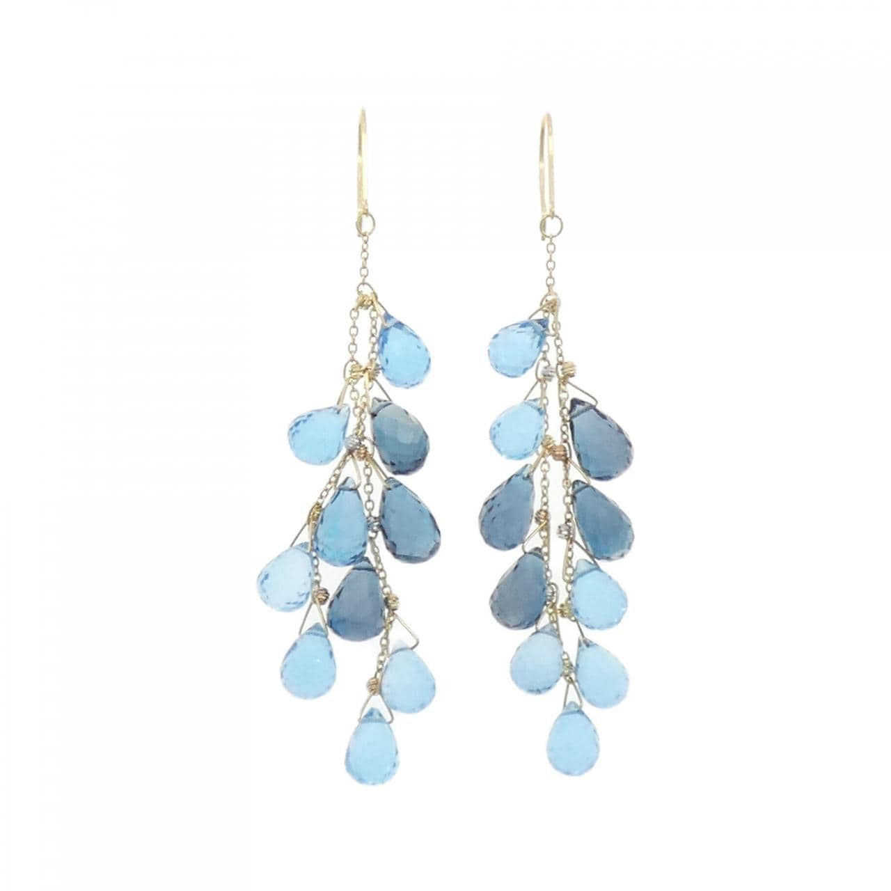 K18スリーカラー ブルートパーズ ピアス