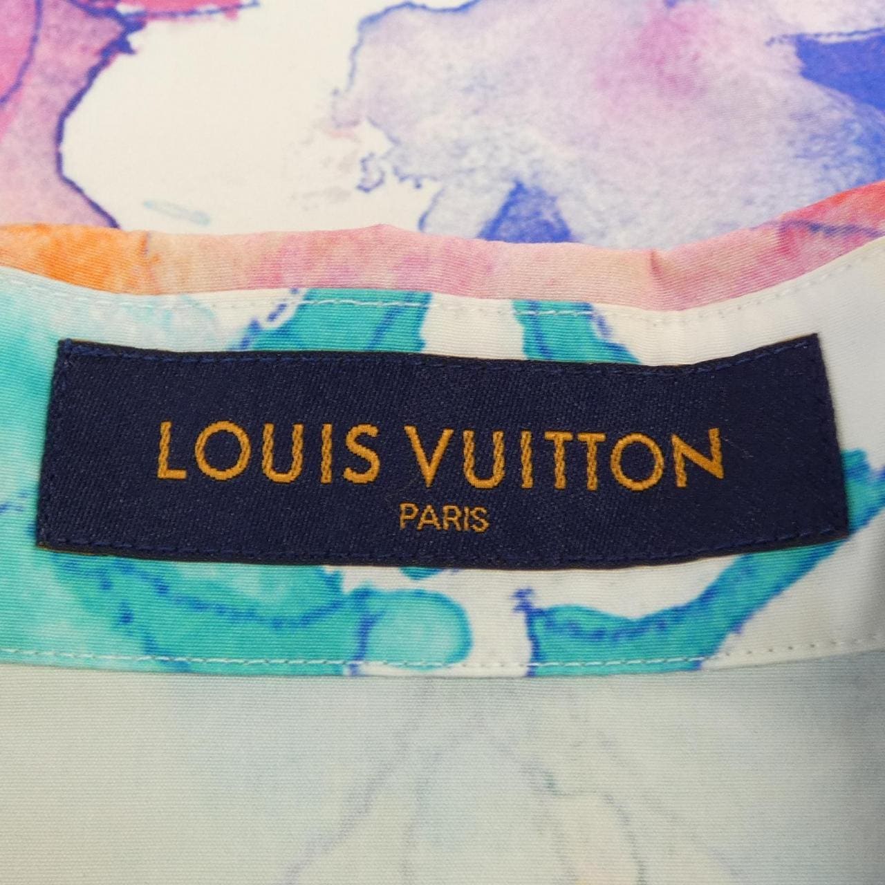 ルイヴィトン LOUIS VUITTON マルチカラー ウォーターカラー HLS02WBT3 S／Sシャツ