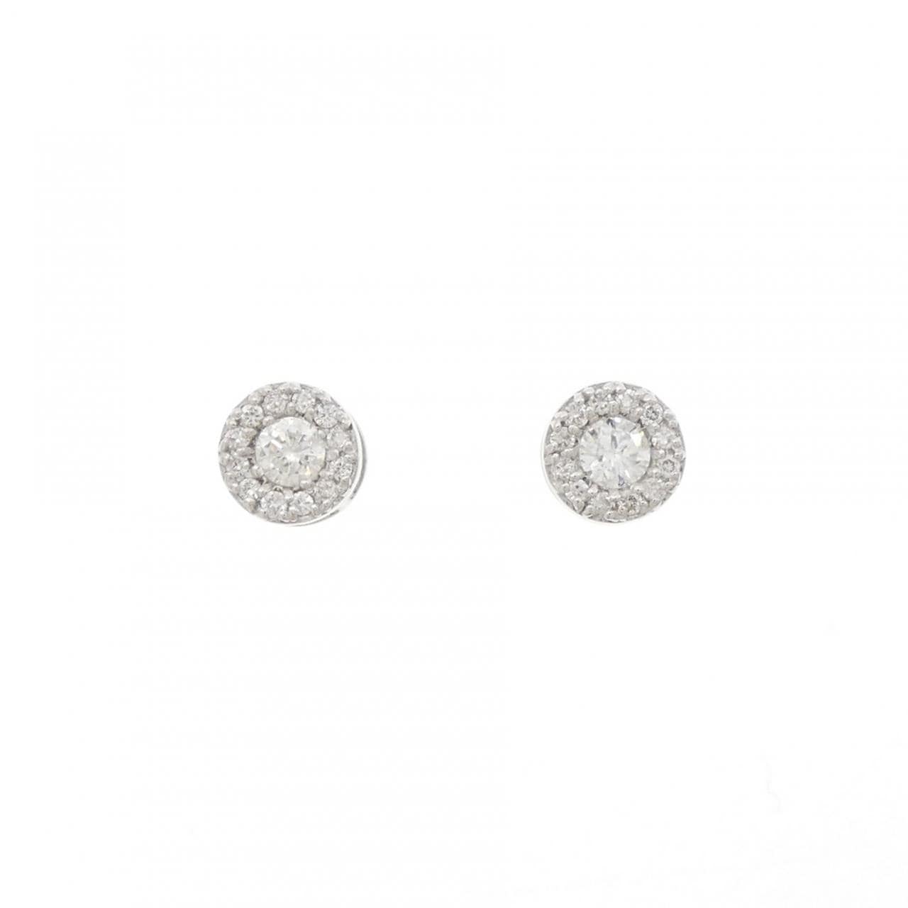 K18WG ダイヤモンド ピアス 0.32CT