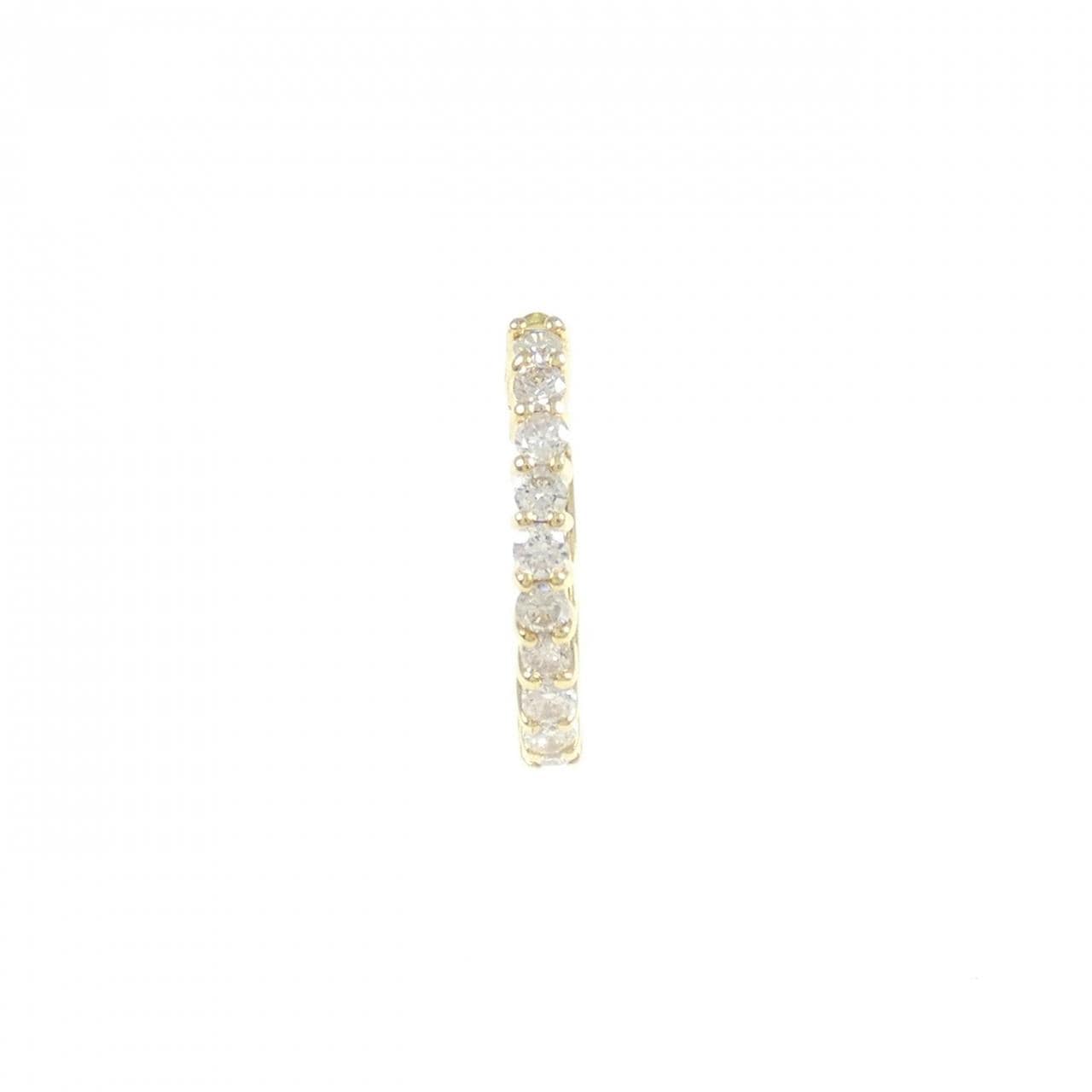 K18YG ダイヤモンド フープ ピアス 0.20CT 片耳