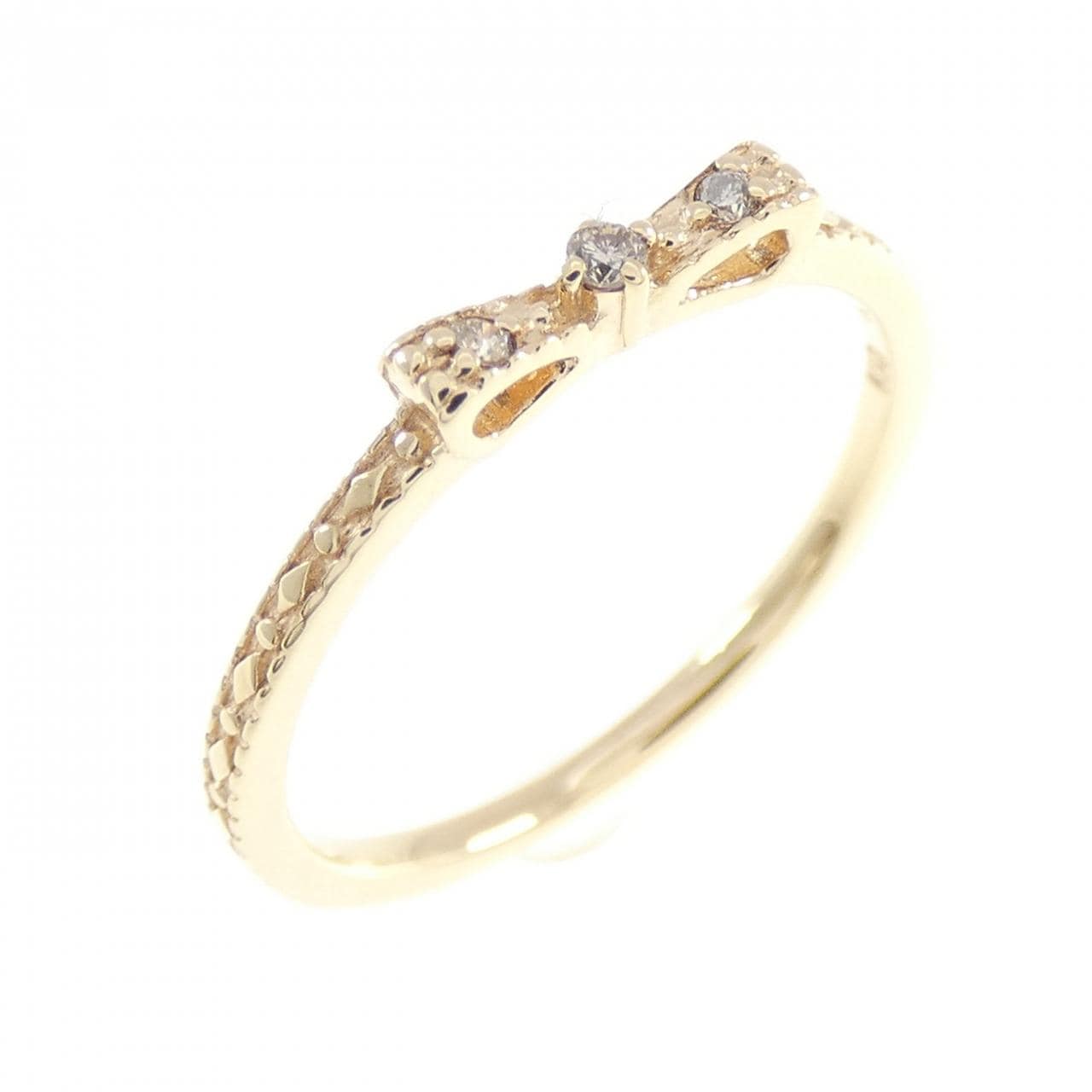 ノジェス リボン ダイヤモンド リング 0.02CT