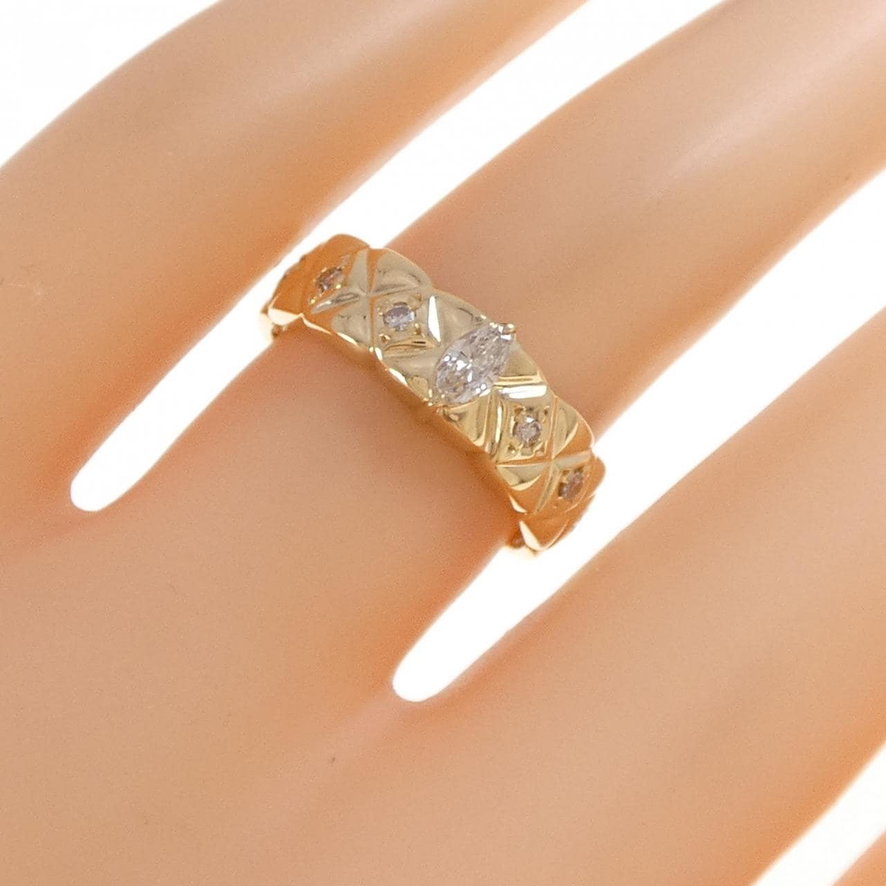 K18YG ダイヤモンド リング 0.14CT