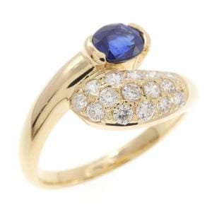 K18YG サファイヤ リング 0.59CT