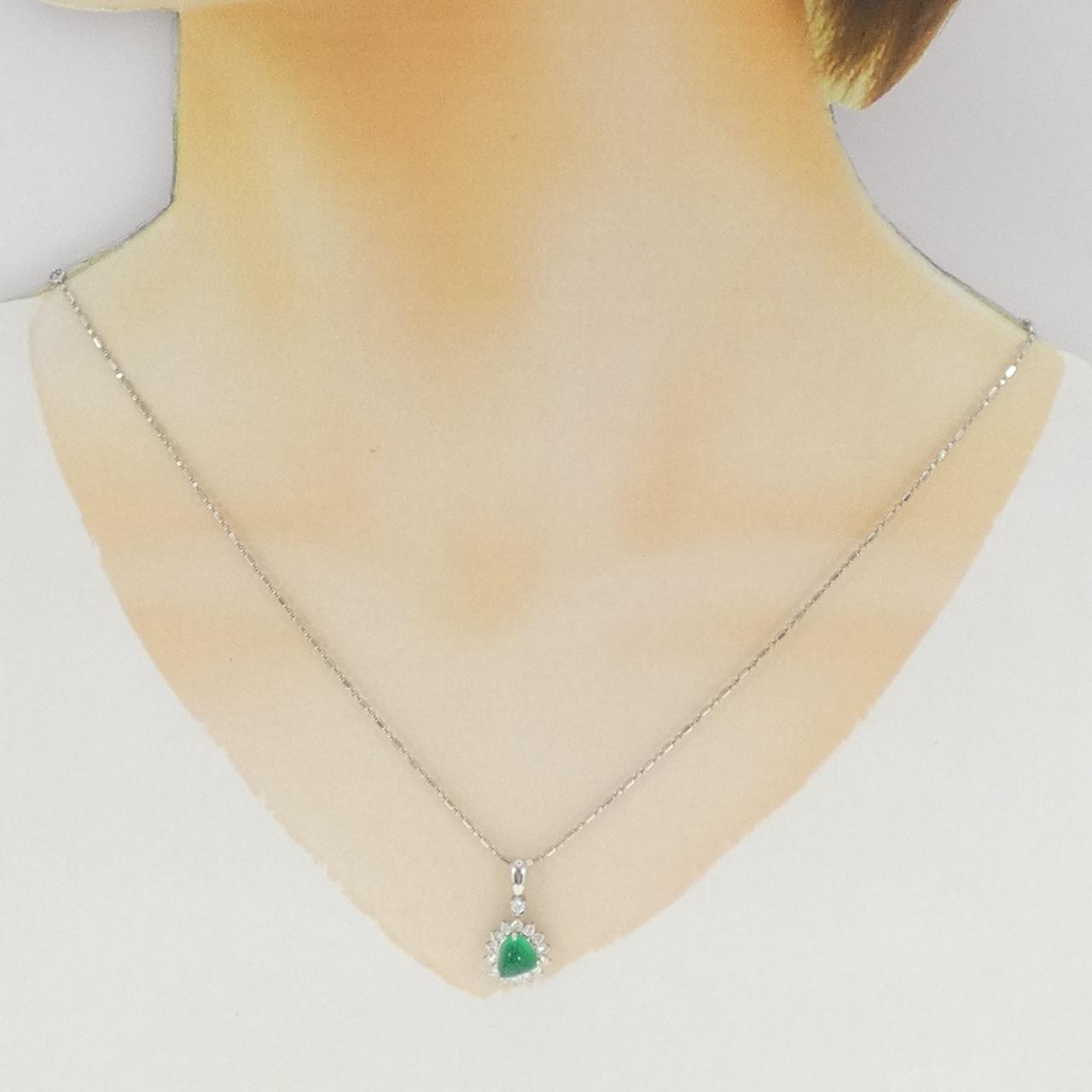 PT900/PT850 エメラルド ネックレス 1.33CT