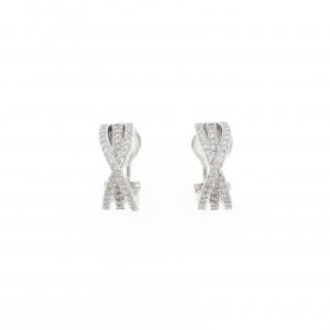 K18WG ダイヤモンド ピアス 0.50CT