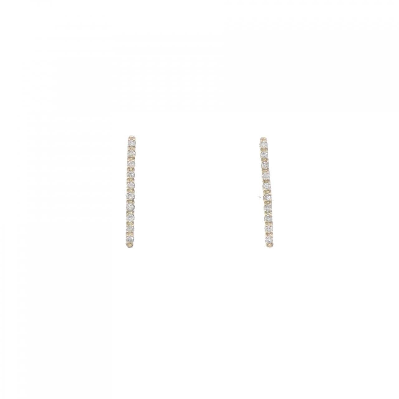 [BRAND NEW] K18YG Diamond Earrings 0.04CT