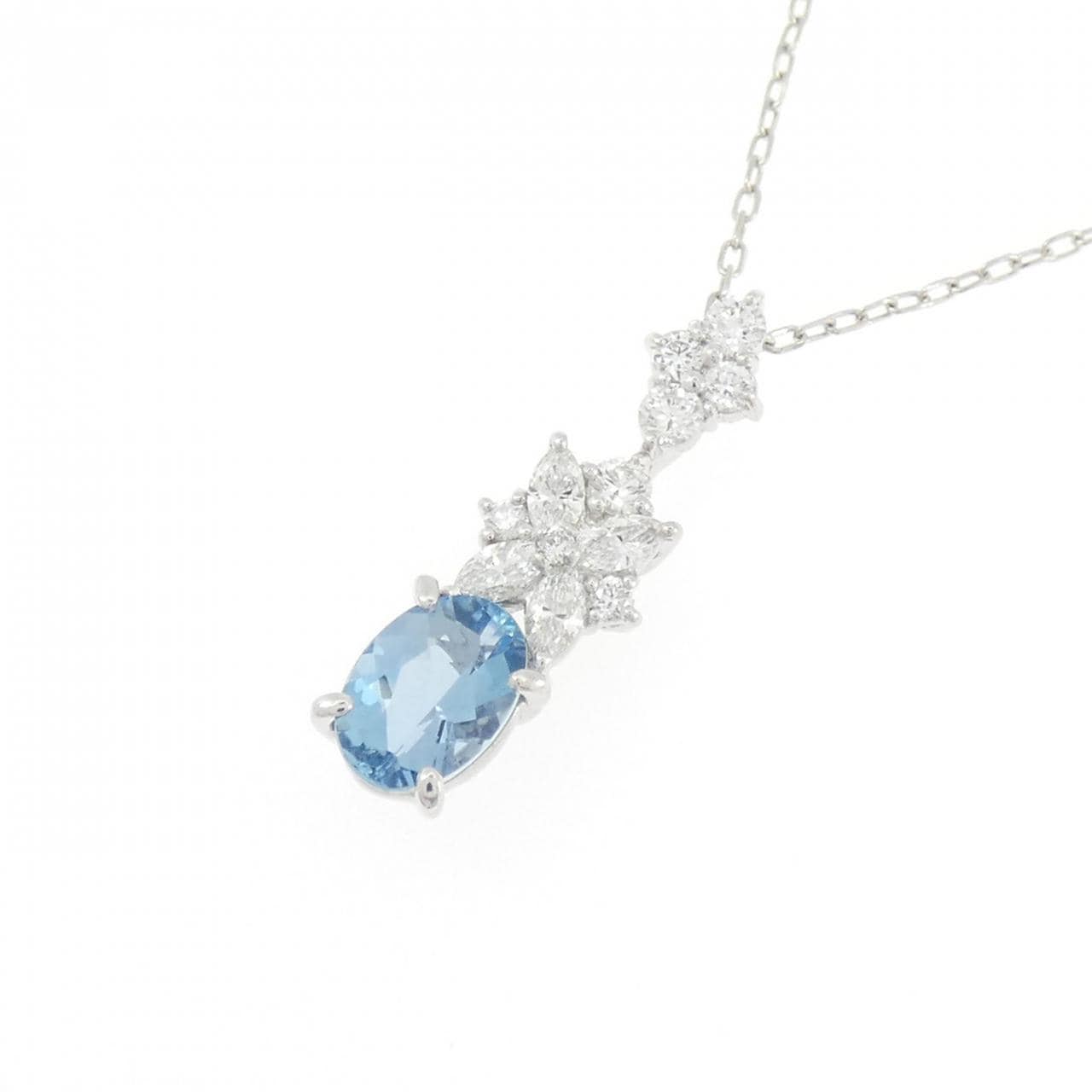 PT900/PT850 アクアマリン ネックレス 0.61CT
