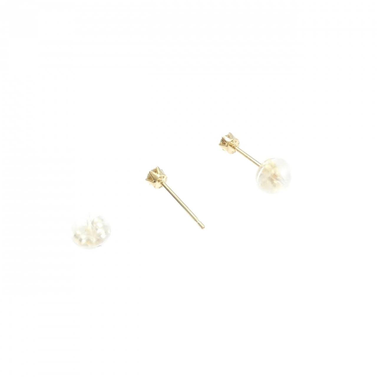 K18YG ソリティア ダイヤモンド ピアス 0.10CT