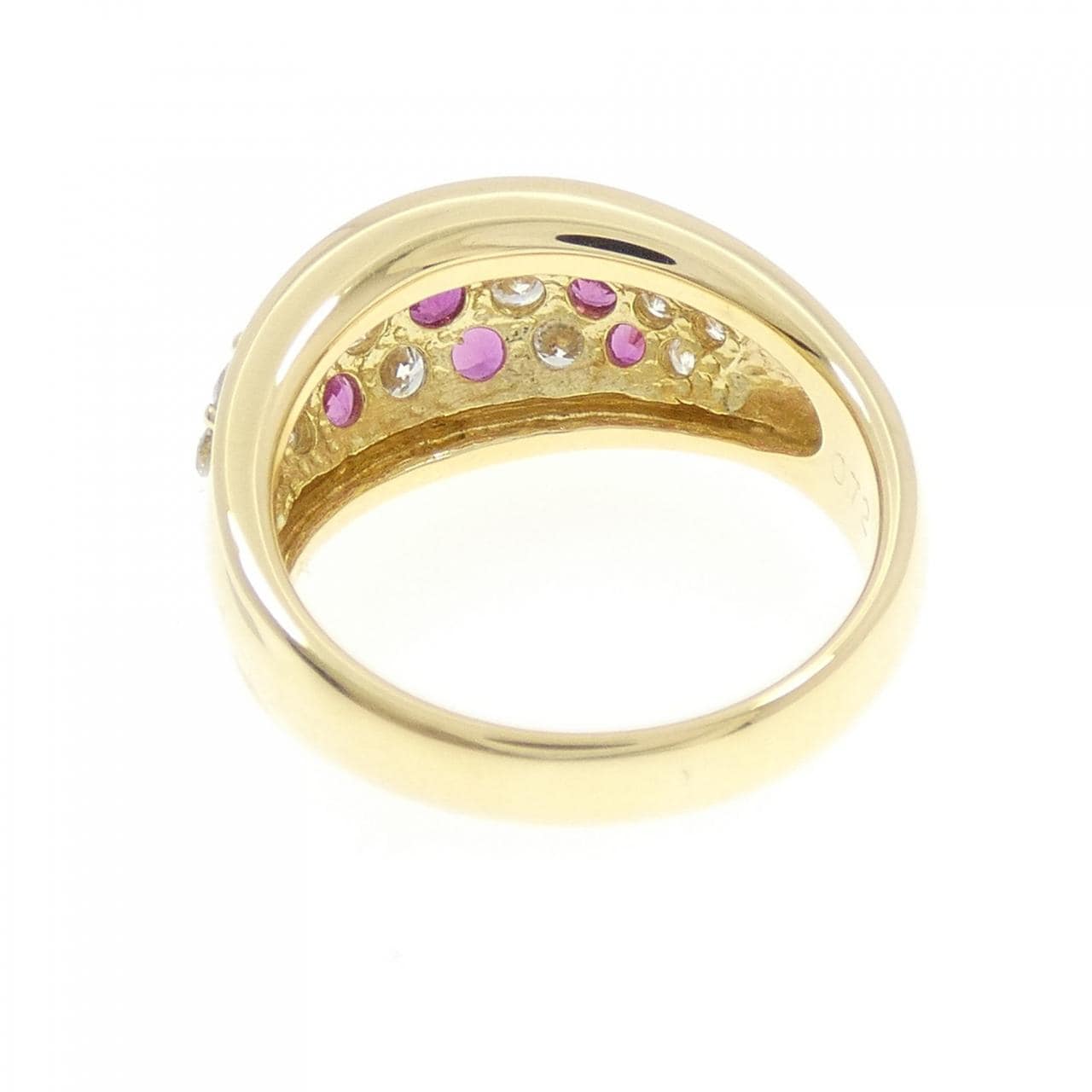 K18YG ルビー リング 0.72CT