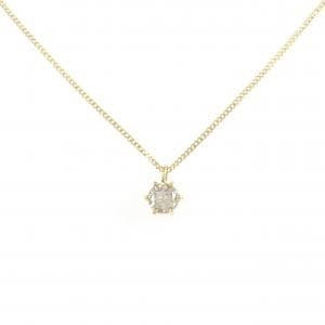 K18YG ソリティア ダイヤモンド ネックレス 0.43CT