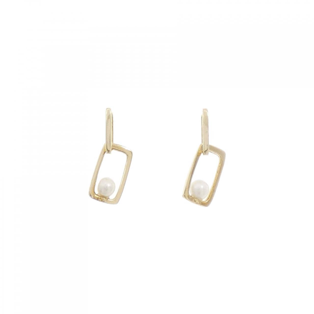 K10YG freshwater pearl earrings