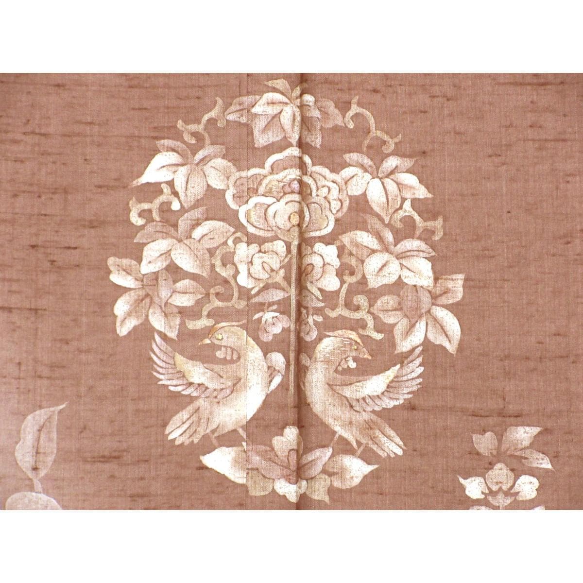 【未使用品】訪問着　紬織　刺繍入り