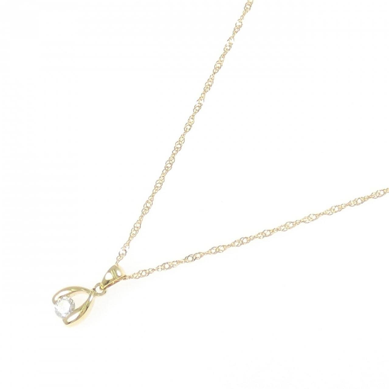 K18YG ダイヤモンド ネックレス 0.112CT