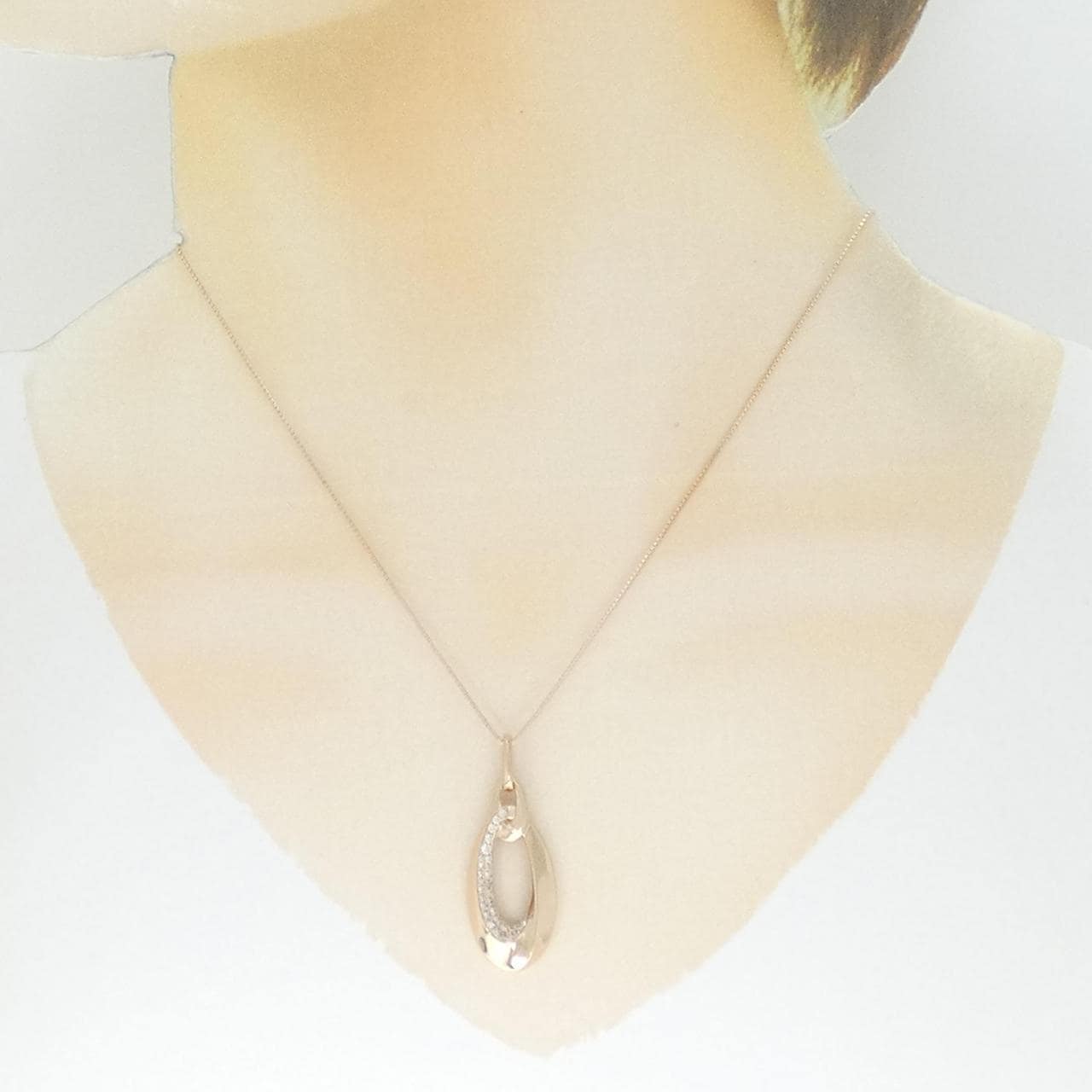 K18PG ダイヤモンド ネックレス 0.22CT