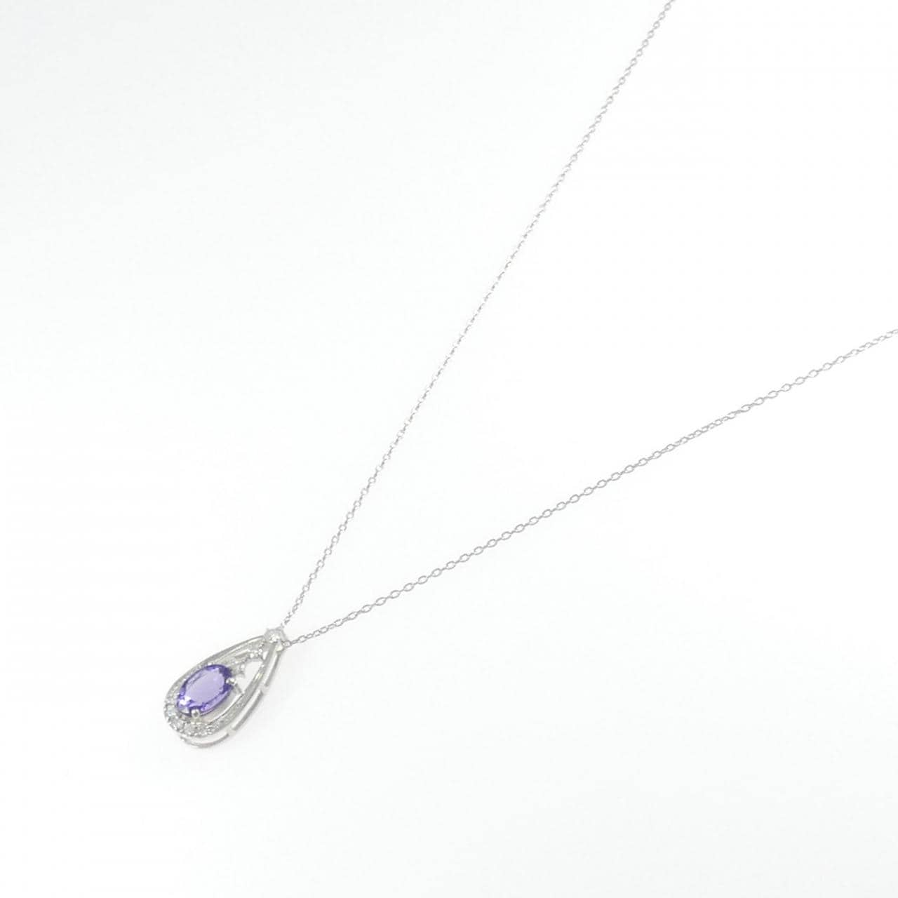 PT900/PT850 タンザナイト ネックレス 0.84CT