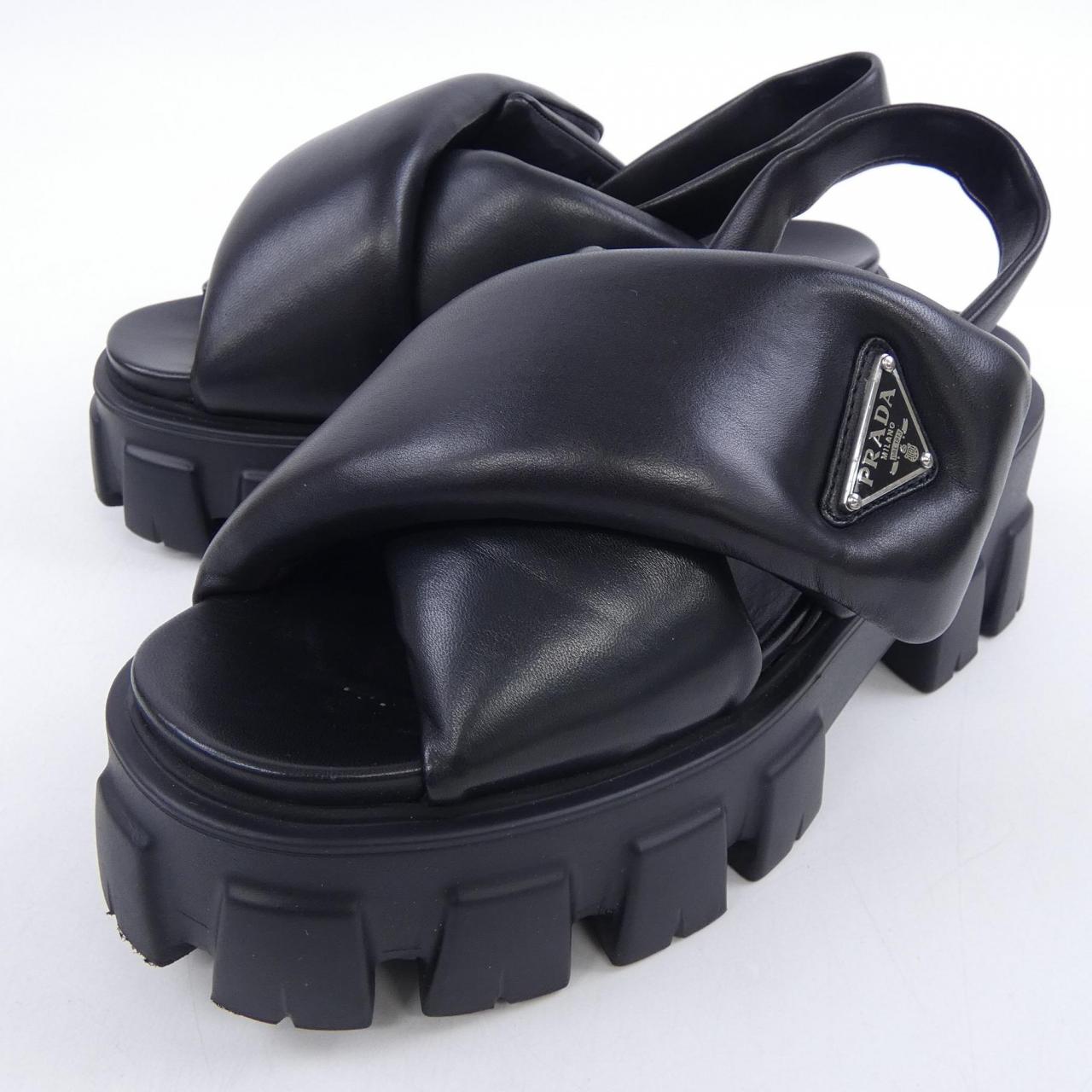 プラダ PRADA モノリス サンダル 1X123N トライアングルロゴ サンダル