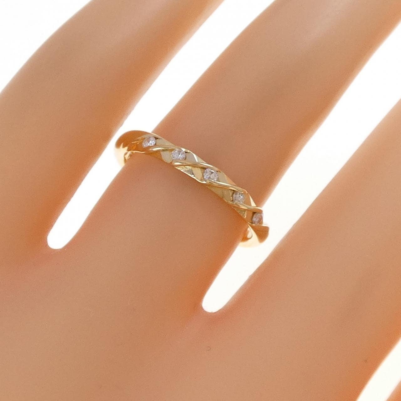 K18YG ダイヤモンド リング 0.07CT