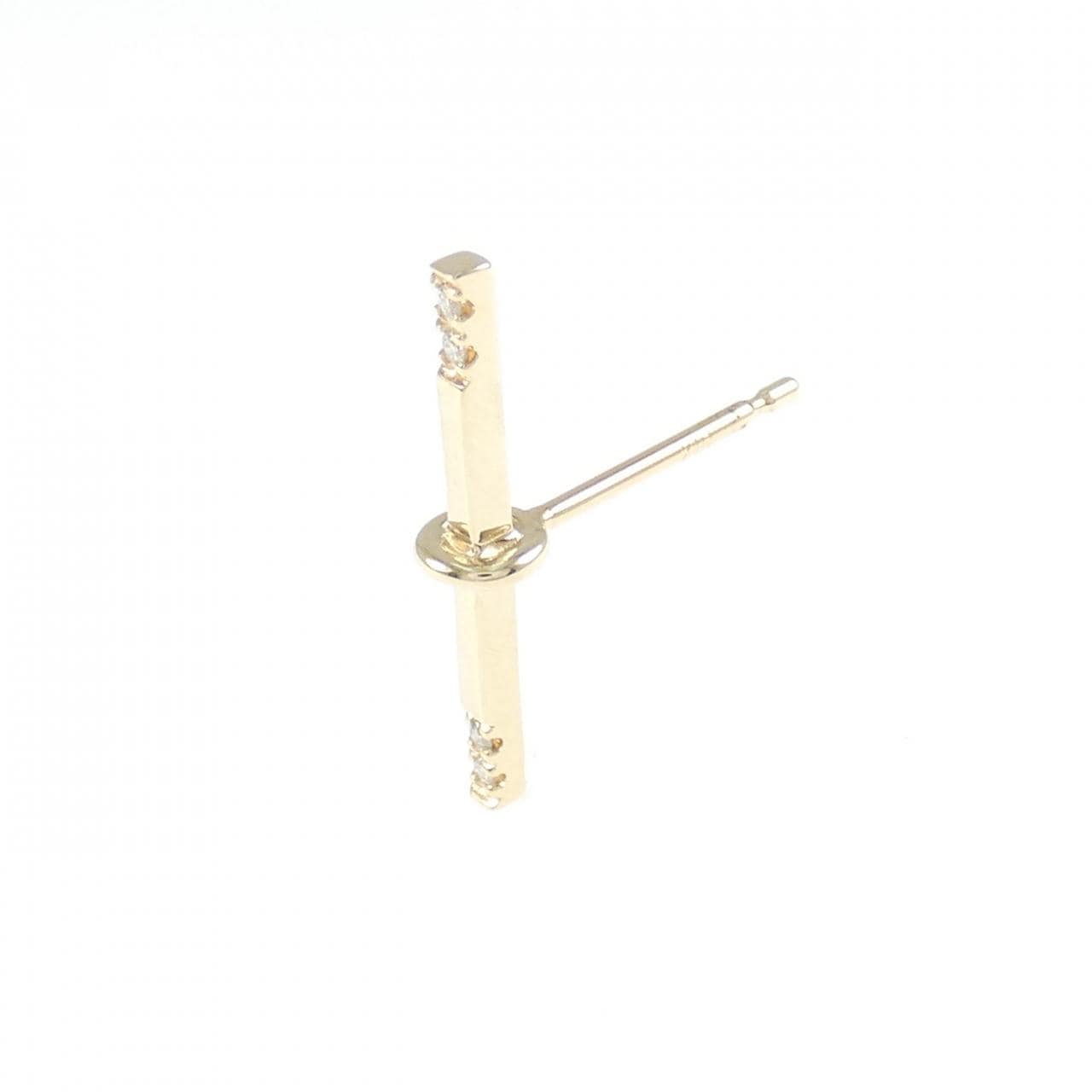 ヒロタカ トラペーズ ピアス 0.02CT 片耳