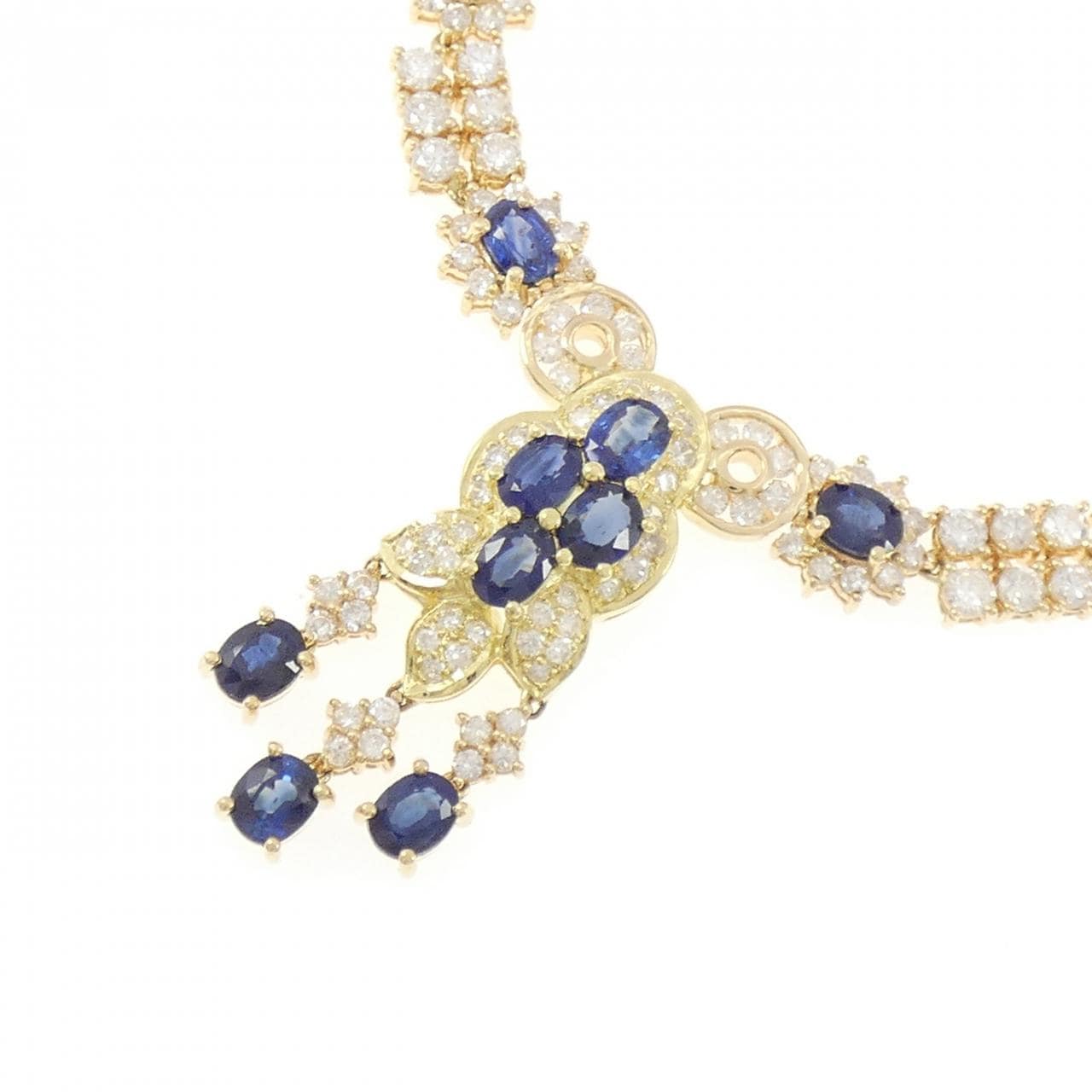 K18YG サファイヤ ネックレス 8.01CT