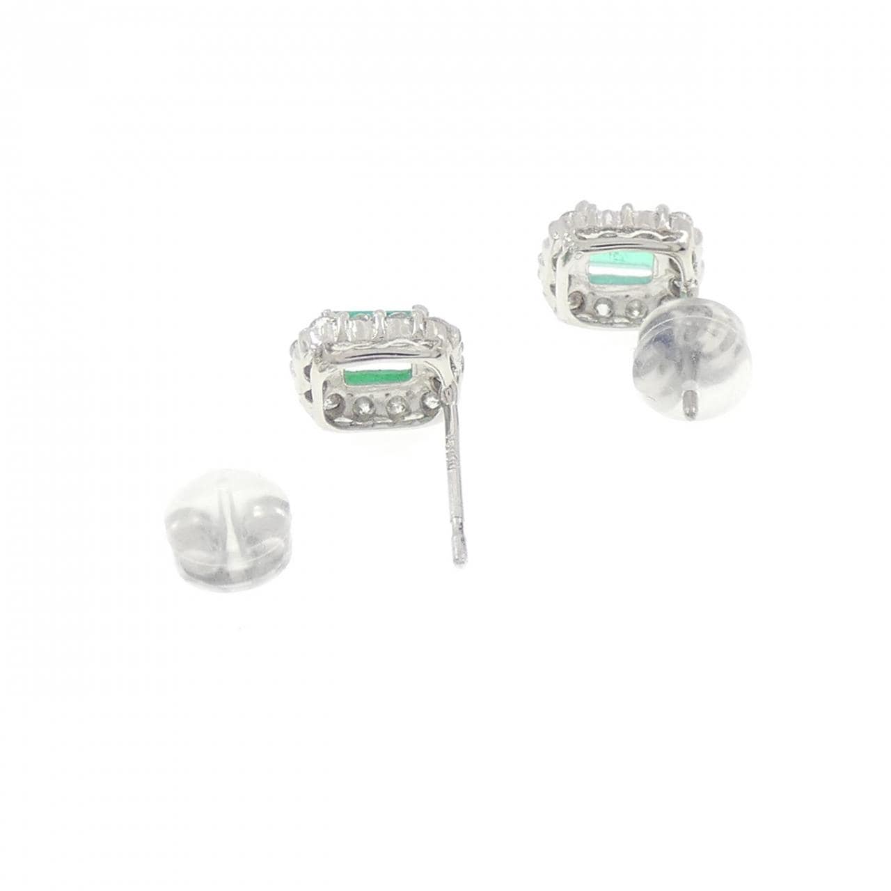 PT900 エメラルド ピアス 0.55CT