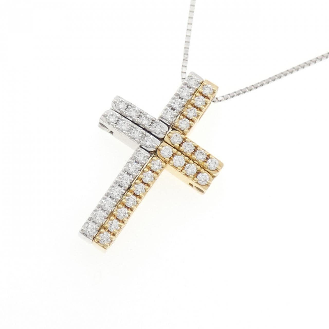タサキ クロス ダイヤモンド ネックレス 0.44CT