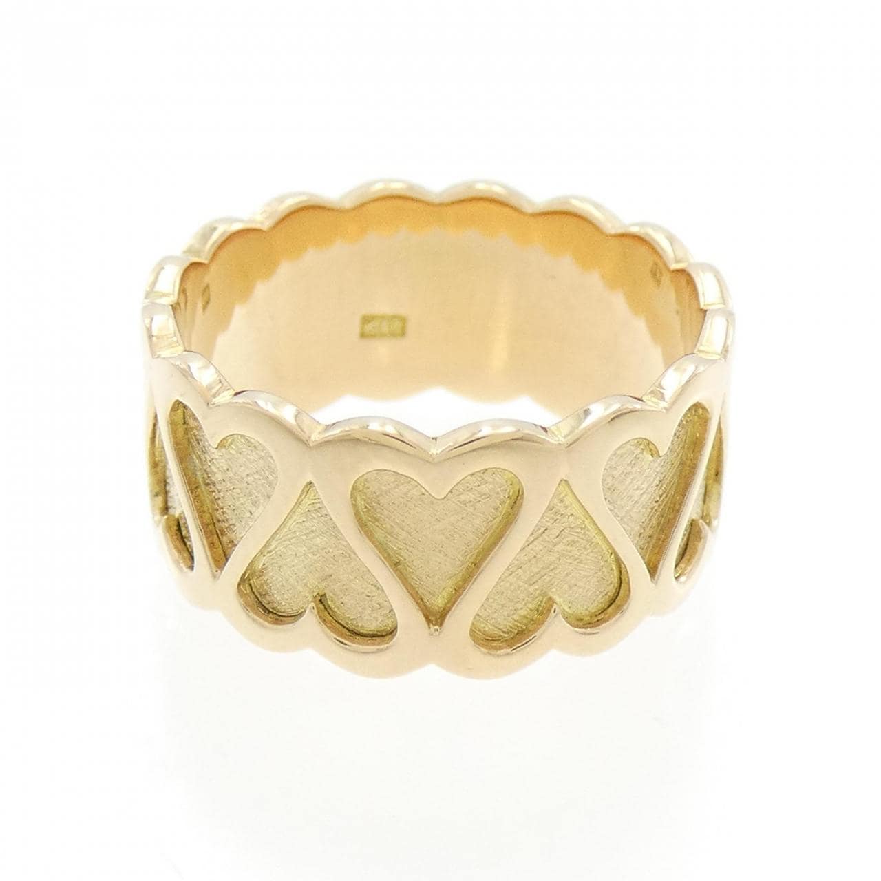 K18YG heart ring