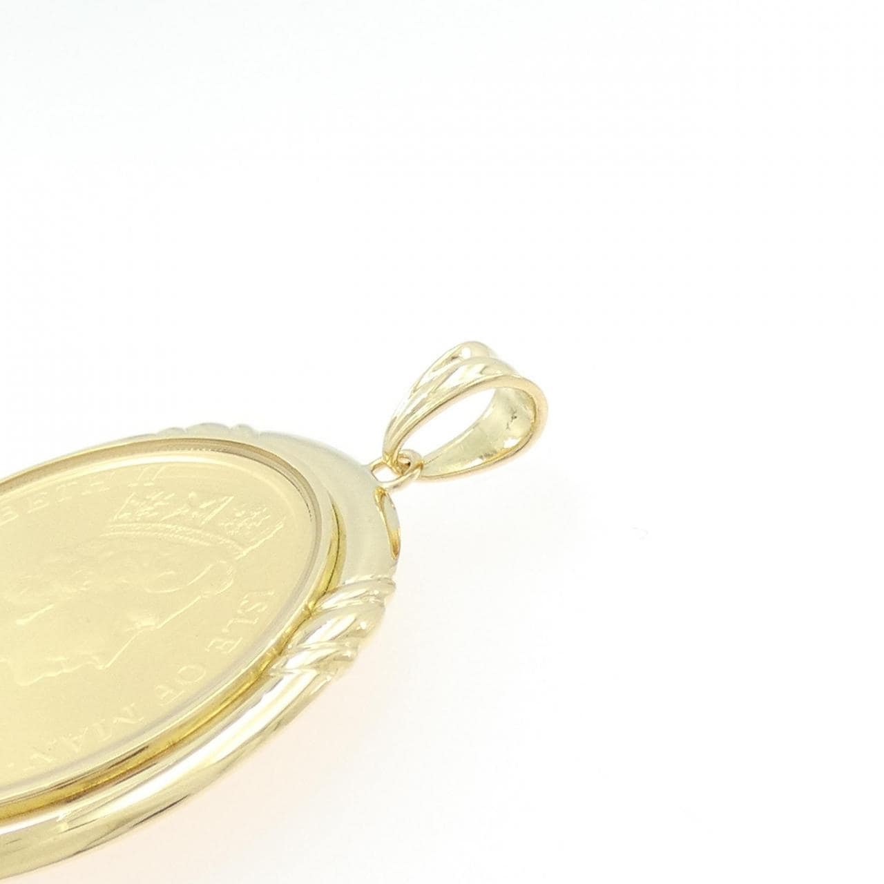 K18YG(枠) コイン ペンダント