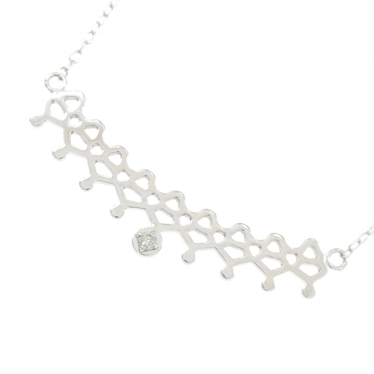 K10WG ダイヤモンド ネックレス 0.02CT