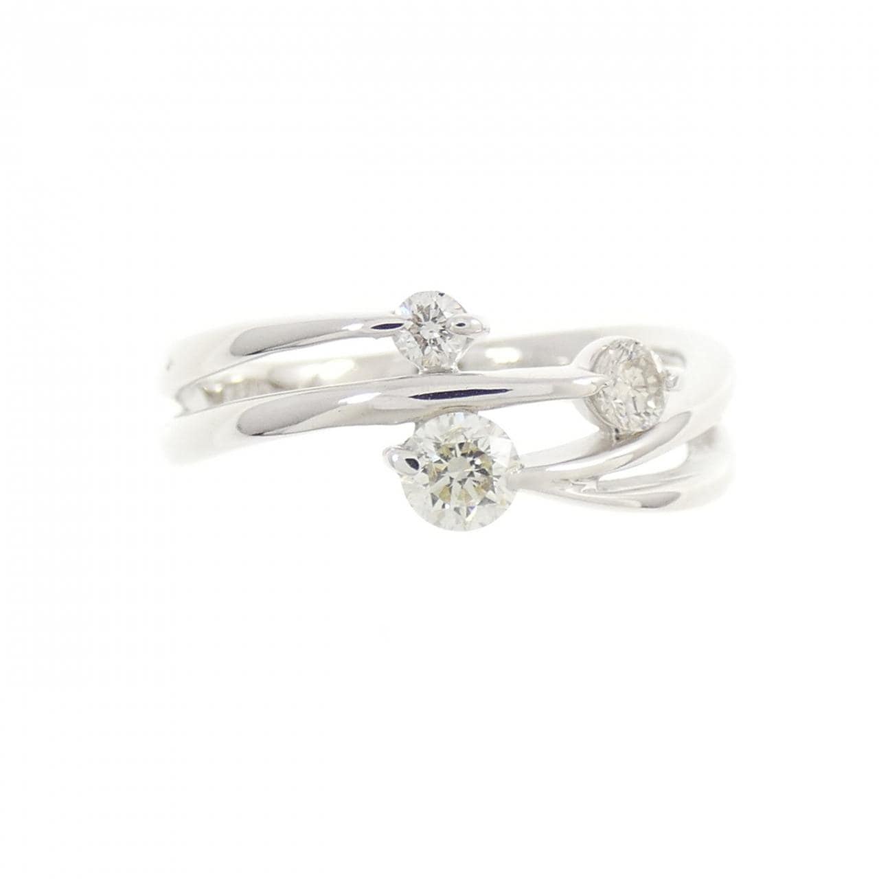 K18WG ダイヤモンド リング 0.30CT