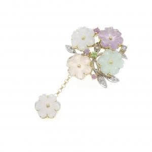 ヤマサキユミコ フラワー カラーストーン ペンダント